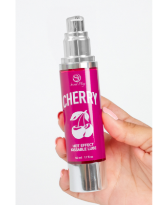 2 en 1 Lubrifiant et huile de massage cerise chauffant